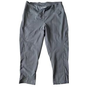 Columbia Long Trail Performance Capri Cropped Pants Women M Gray Mesh